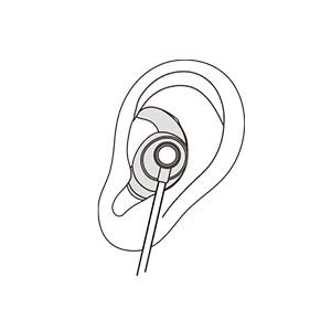 Coloque el auricular ZenoWell en el oído izquierdo.