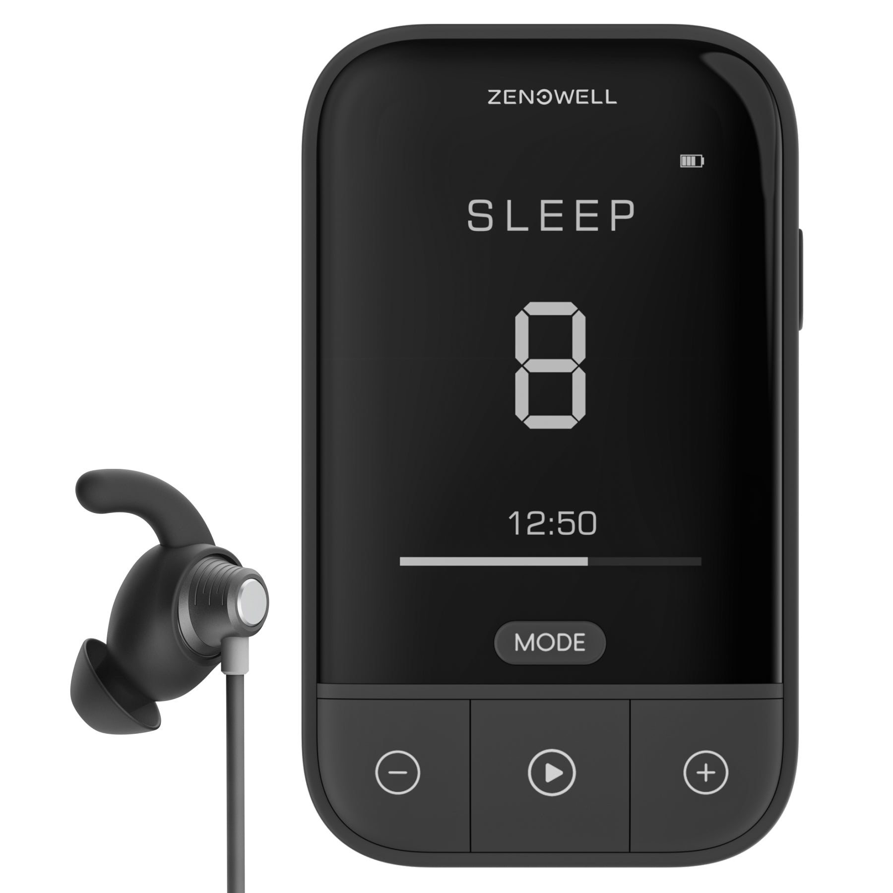 ZenoWell Vita–The Way to Calm-non-invasive vagus nerve stimulation device with handheld controller and earpiece,  designed for improving sleep quality and relaxation
